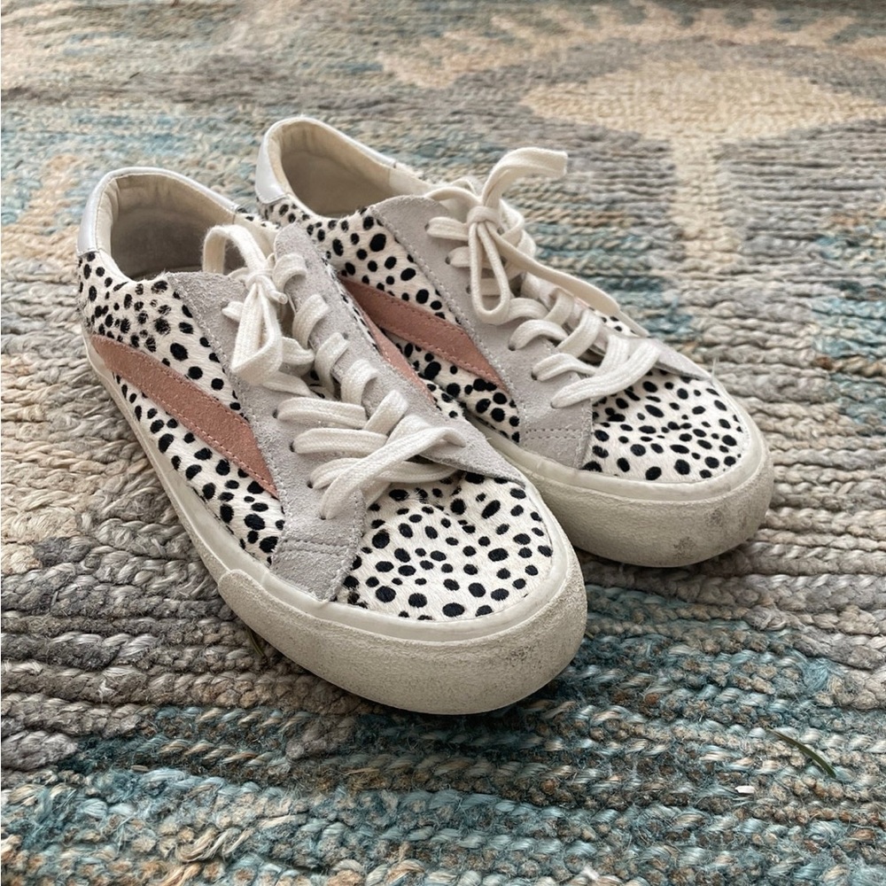 MADEWELL SIDEWALK LOW TOP SNEAKER IN VINTAGE LINEN MULTI CALF HAIR